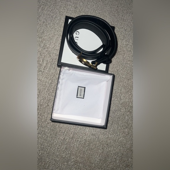 NWOT black leather Gucci belt - Picture 3 of 5